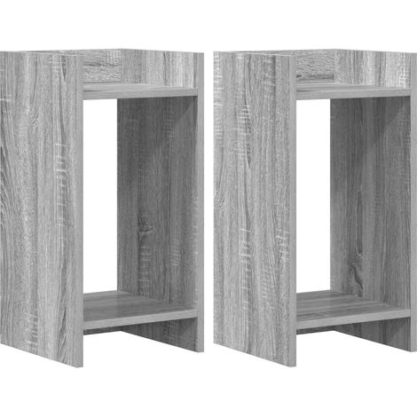 Pflanzenständer mit Regal 2 pcs Graues Sonoma 30 x 30 x 60 cm vidaXL