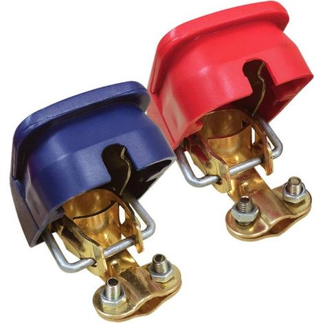 2 Paires Cosse Batterie, Cosse Bornes de Batterie de Voiture Connecteurs à Dégagement Rapide de la Batterie, Cosses Batterie Serrage Rapide 12v Cosse Batterie Voiture pour Voiture/Bateau/Camping Car (1/4)