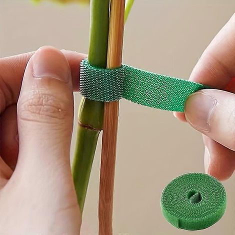 Support solide pour le jardinage intérieur/extérieur, idéal pour les plants de tomates et plus encore. Ruban adhésif épais, réutilisable et ajustable pour plantes de jardin. (1/5)