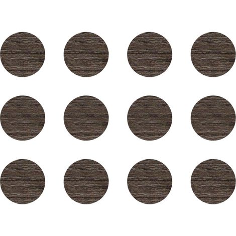 12x Cache vis adhésif autocollant diamètre 40mm protection bouchon trou obturateur meuble table chaise maison, Chêne dublin