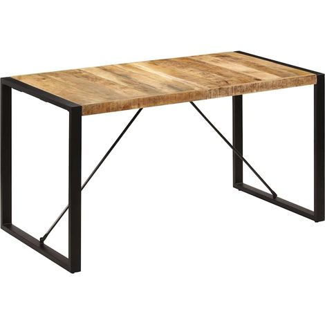 vidaXL Table à manger 140x70x75 cm Bois de manguier massif (1/5)
