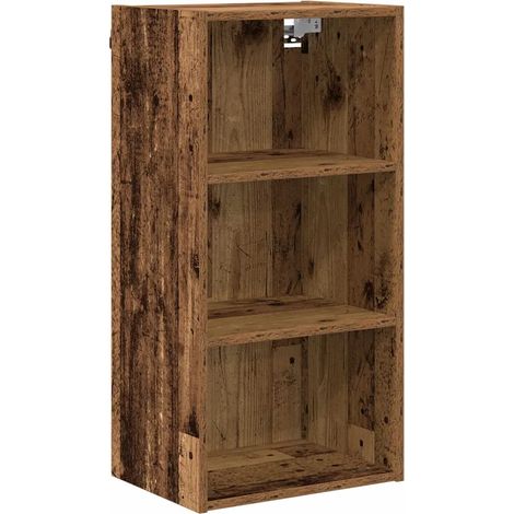 Armadio pensile moderno legno vecchio 40 x 29,5 x 80 cm grande spazio di archiviazione design pulito in legno lavorato vecchio 020053487