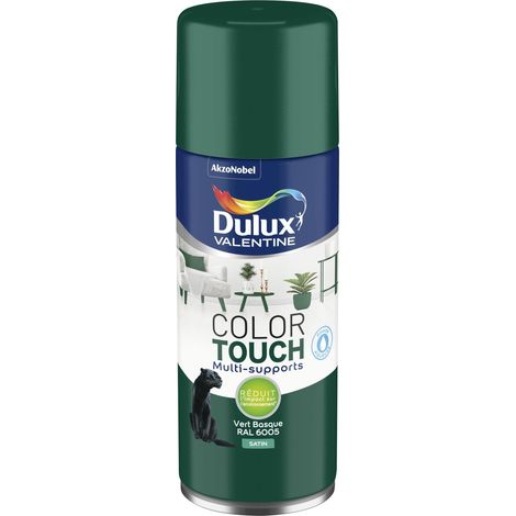 Peinture Aérosol Color Touch - Satin Vert Basque 400 ml - Dulux Valentine