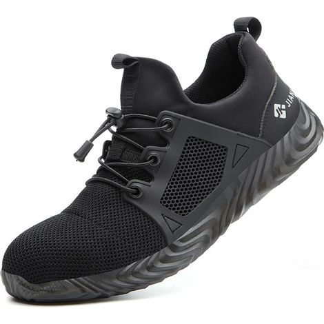 Chaussures de sécurité Ryder indestructibles à embout d'acier pour hommes et femmes, bottes de sécurité à air comprimé, baskets de travail anti-perforation respirantes (1/5)