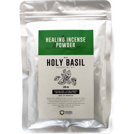 Poudre d'encens curative - Basilic sacré 100 g- Vendu par 1 (1/2)