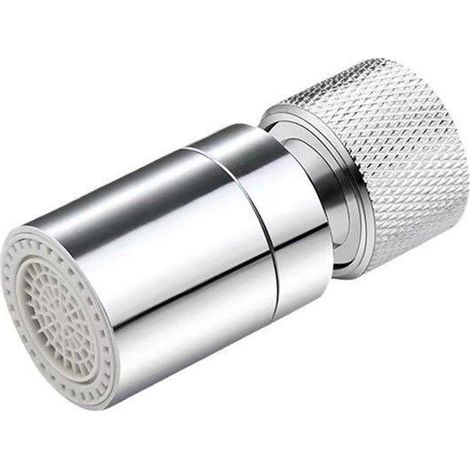 360° Pivotant Aérateur de Robinet Laiton 2 Modes Réglable Cuisine Robinet Filtre Barboteur avec Adaptateur de Buse pour Cuisine et Salle de Bain (1/4)