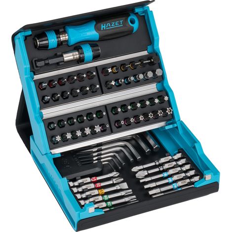 Hazet SmartCase 2200SC-1 Bit-Set 69teilig Innen-Sechskant, Schlitz, Kreuzschlitz Phillips, Kreuzschl (1/10)
