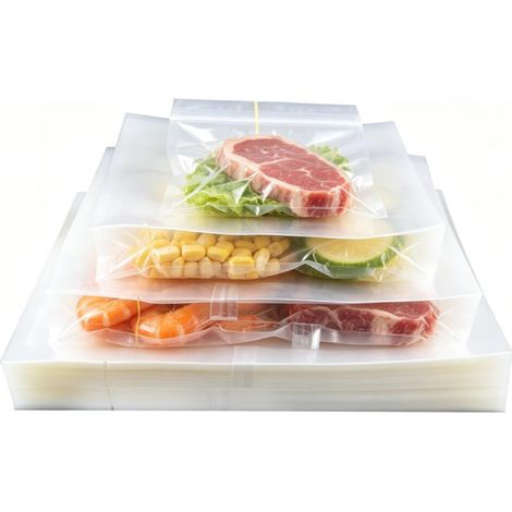 Sacs de Congélation sous Vide Alimentaires 15x25cm [150 Quantité] Pièces - Sachets Transparents Haute Densité Sans BPA pour S (1/5)