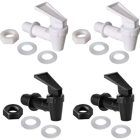 4 Pièces Robinets de Distributeur de Boissons en Plastique Alimentaire, Robinet de Rechange pour Distributeur D'eau, Robinets Rechange, pour Boissons Chaudes et Froides, Eau, Bière (1/5)