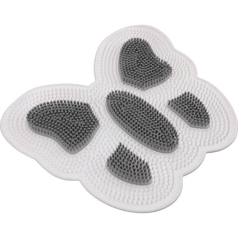 Tapis de douche exfoliant pour les pieds, éponge de bain, fixation murale par ventouses antidérapantes (1/5)