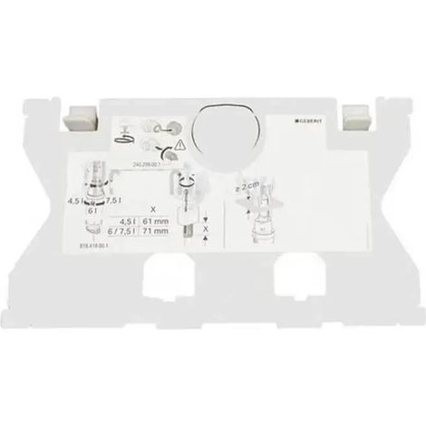 Geberit – Plaque de commande WC encastré Sigma 12 cm – Compatible UP320 et UP300 – Plaque de protection en plastique – Installation facile