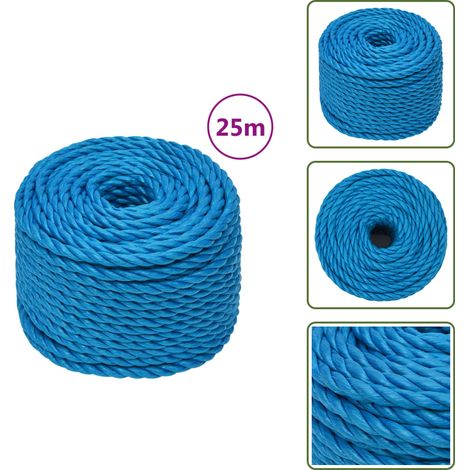 Arbeitsseil Blau 10 mm 25 m Polypropylen - Arbeitsschnur - Baumaterialien - Polyesterseil - Leine Blau - Gartenseil (1/5)