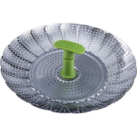 Cuit-vapeur pliable en acier inoxydable - Panier vapeur pour cuisson à la vapeur - Pour fruits et légumes - 13 x 16,3 x 25 cm - Ustensile de cuisine (1/5)