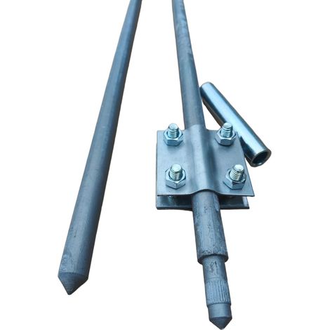 Set de terre profonde 3 m 2 x 1500 mm Ø 16 galvanisé à chaud Marteau (Ø16 Set 6,0 m, 4 x 1500 mm) (1/5)
