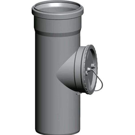 tube de révision Wolf 2651671 DN 110, 290 mm, jusqu&39à 120 °C, pour montage sur gaine, PP