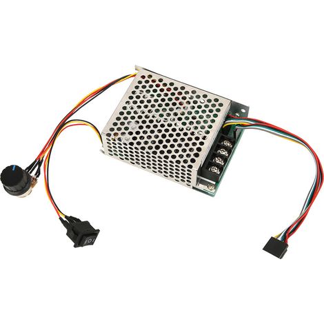 Drehzahlregler für gebürstete Gleichstrommotoren, CW/CCW-Schalter, PWM-Drehzahlregelung, 12 V, 24 V, 36 V, 48 V, mit Gehäuse (1/5)