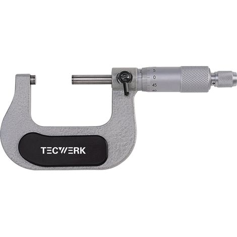 Nom Micromètre extérieur DIN 863/1 25-50mm Diamètre de broche 6,5mm TECWERK (1/3)