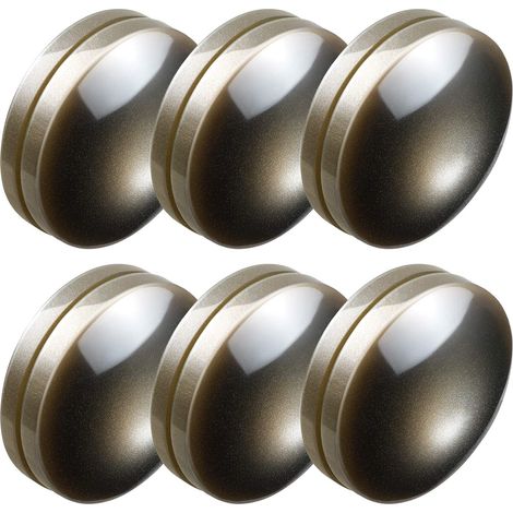 Lot de 6 poids magnétiques pour rideau de douche avec revêtement en plastique - Aimants très résistants sans couture - Évite de souffler - Pour draperie, nappe, drapeau, doublure de rideau d'extérieur (1/5)