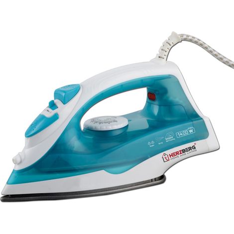 Fer à vapeur semelle céramique 1400W Herzberg HG8038-turq (1/5)