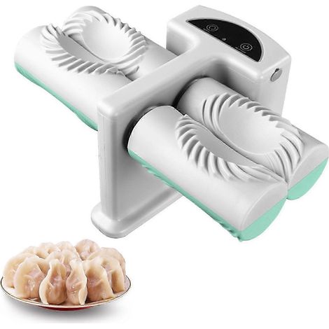 Machine à raviolis électrique double taille, sans fil et rechargeable, avec écran tactile, pieds antidérapants et rouleau à raviolis. (1/4)