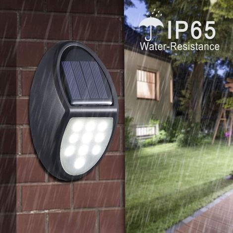 Lampe Solaire Exterieur,10 LED lampe Solaire Applique Led,Éclairage extérieur solaire étanche IP65, pour Patio,Jardin,cour (1 pack) (1/5)