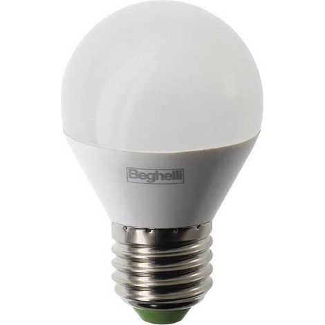 10 x BEGHELLI LED SFERA E27  5W 56826 CAL 3000K PLAST