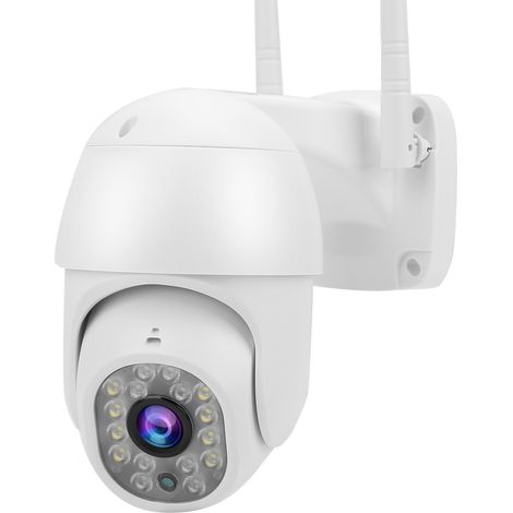 Caméra de surveillance PTZ WiFi 1080p avec vision nocturne, suivi intelligent, étanche IP66, prise 100-240 V.