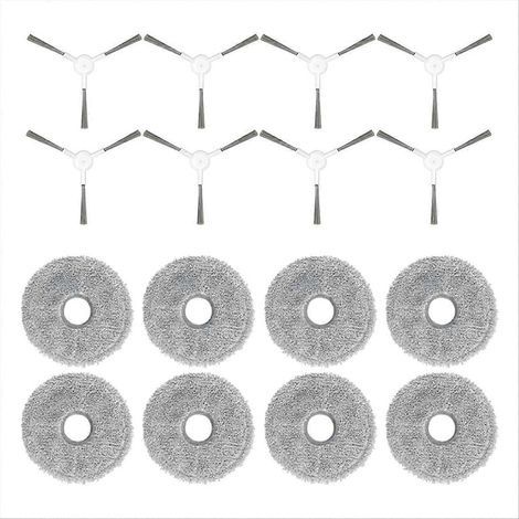 Accessoires pour aspirateur robot Xiaomi S10+ Plus B105 / S20+ Plus : brosse latérale et chiffon de nettoyage (1/5)