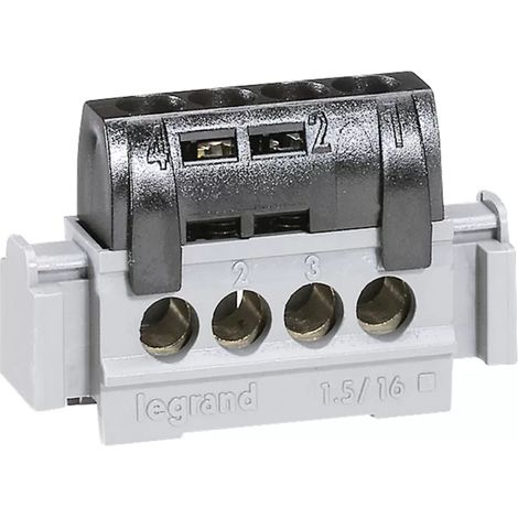 Legrand 004850 – IP 2X VERTEILERKLEMMENBLOCK – PHASE – SCHWARZ – L 47 MM (1/2)