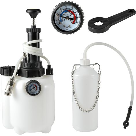 Purgeur de Frein Voiture,vidange Liquide Manuel,3L Kit Purge Frein,Pression Service 10-70 PSI Outil Automobile Européen Approprié - (1/5)