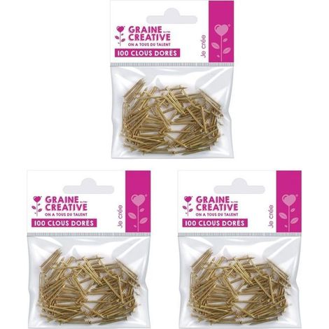 300 clous dorés pour art filaire 20 mm