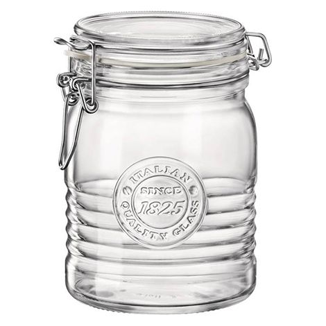 Bocal Officina 1825 Bormioli 0.35l Design Vintage, Verre Résistant, Joint Hermétique - Bormioli
