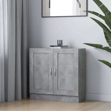 vidaXL Book Cabinet Concrete Grey 82,5x30,5x80 cm Engineered Wood (1/5)
