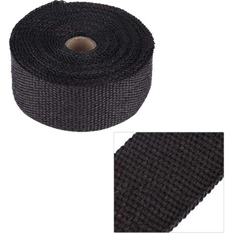 Nastro isolante termico per tubo di scarico – 4,8 m, nero, in fibra ceramica ad alte prestazioni, per auto e moto (1/4)
