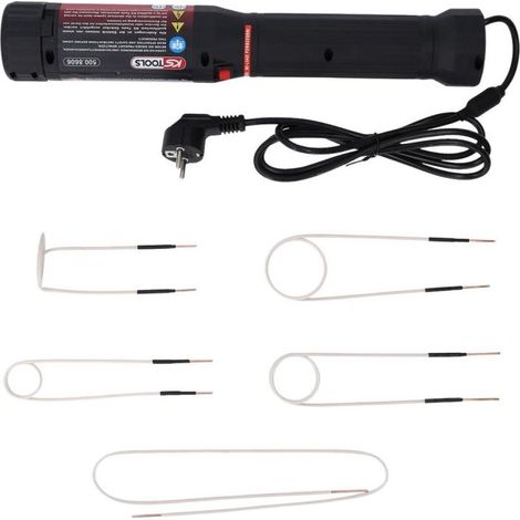 KS Tools - Coffret pistolet à chaleur par induction 1100 W, 6 pièces - 500.8605