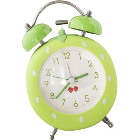 Réveil silencieux à quartz fraise pour les dormeurs lourds