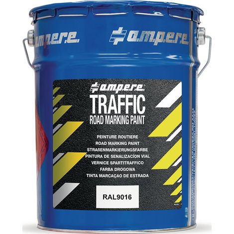 Straßenmarkierungsfarbe Traffic Road Marking Paint 5kg weiß AMPERE (1/5)