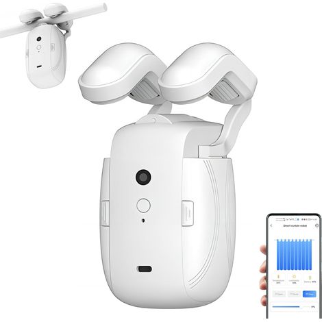 Ouvre-rideaux intelligent pour tringles romaines, APP/voix, Alexa/Google Home, capteurs et minuterie (1/5)