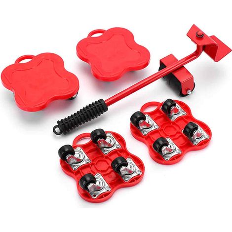 Outil de Déplacement de Meubles, Leve Meuble roulettes, Kit de Leve Meuble Lourd, Cric de Meubles et roulettes pour Meubles, Patins Rotatifs à 360 Degrés, Kit Demenagement Meuble