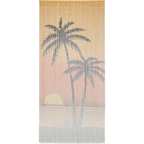 vidaXL Cortina de bambú para puerta contra insectos 90x200 cm (1/5)