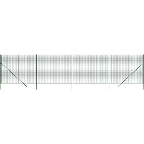 Maison Exclusive - Maschendrahtzaun Grün 2x10 m Verzinkter Stahl (1/5)