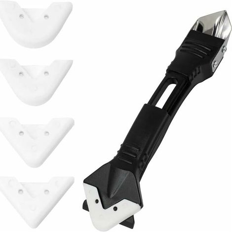 Kit professionnel de calfeutrage et de rénovation - Outil complet pour araser le silicone, comprenant un ouvre-cartouche et 5 tailles de joints différentes - Équipement parfait pour lisser les joints. (1/5)