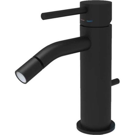 Paffoni Light - Miscelatore per bidet, con sistema di scarico, nero opaco LIG135NO