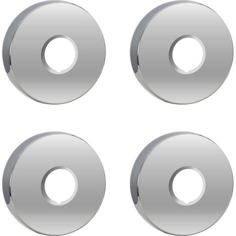 Rosetta miscelatrice doccia in acciaio inox (3/4") Ø 25 x Ø 80 x altezza 19 mm, 4 pezzi, finitura per rubinetto doccia a parete (1/5)