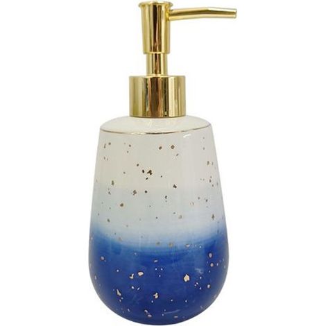 Cleafe - Dispenser Per Sapone Liquido Bianco Blu Lavandino Accessori Arredo Bagno 79966 - (1/2)