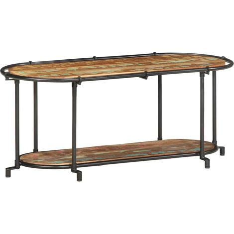 Mobile TV rettangolare in stile industriale con spazio di archiviazione per il soggiorno 100 x 42 x 40 cm legno massello marrone 020057614