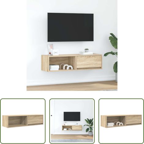 Holzwerkstoff - TV-Schrank Sonoma-Eiche 100x31x25,5 cm Holzwerkstoff (1/5)