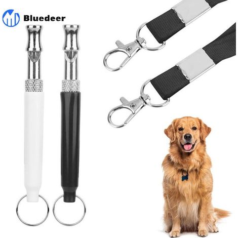 Lot de 2 De Sifflet Chien,Sifflet Ultrason Chien Anti Aboiement Fréquence Réglable Professionnelle, Haute Fréquence, Silencieux, avec Cordon pour L'éducation des Chiens (1/4)