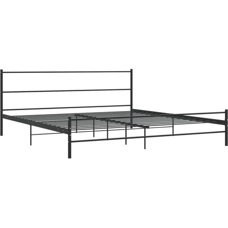 Maison Exclusive - Estructura de cama sin colchón metal negro 180