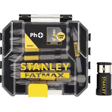 Estuche con 10 piezas, 9 puntas 50mm y adaptador magnético con bloqueo Stanley STA88564-XJ (1/2)